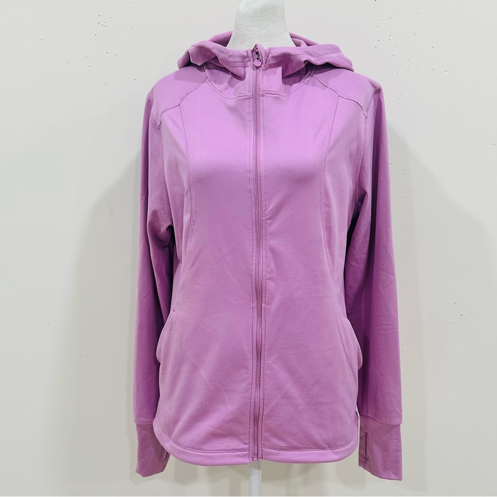 APANA Women’s LAVENDER Purple Athletic Vented Full Zip Jacket Size XL